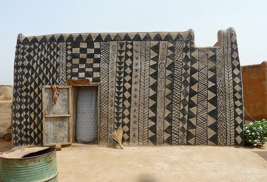 Geometric painted dwellings