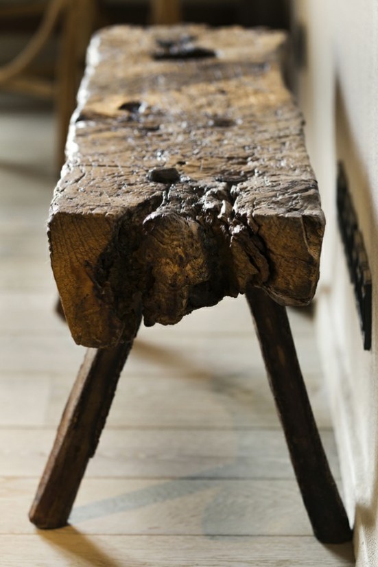 wood seating stool